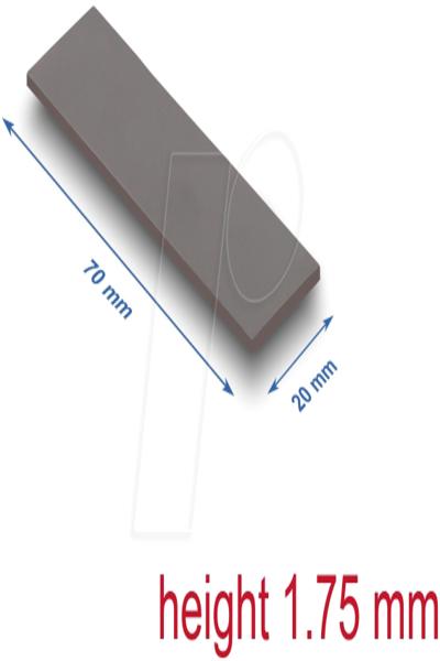 Pad thermique Delock 70 x 20 1,75 mm pour modules M.2 3,0 W/mK
