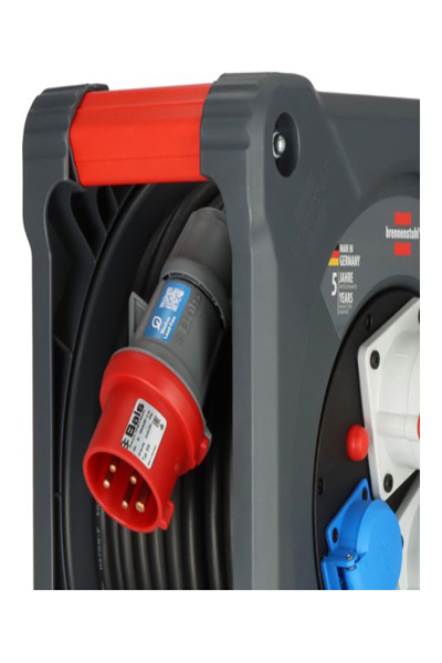 Brennenstuhl 9222300120, Svart, Blå, Röd, Plast, 3 AC-uttag, CEE, Typ E / F, Rak, 30 m - 9222300120