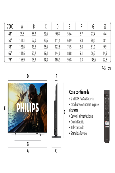 PHILIPS 43PUS7000 43" LCD-TV WITH LED BACKLIGHT - 43PUS7000/12