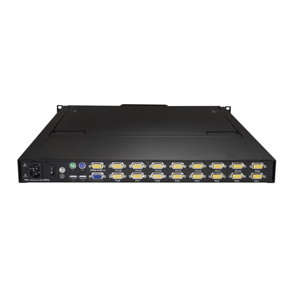 StarTech - KVM Console with KVM Switch - 16 ports - PS/2, USB - 48.3 cm (19") - rack mountable - 1280 x 1024 - 250 cd/m? - 1000:1 - VGA - Black - 1U - RKCONS1916K