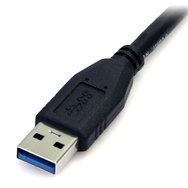 StarTech 0.5m USB 3.0 A to Micro B Cable - M/M - Black - 50cm SuperSpeed USB 3.0 Connection Cable - Male / Male - USB Cable - Micro-USB Type B to USB Type A - 50 cm - USB3AUB50CMB