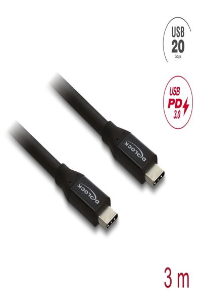 Delock Coaxial USB 20 Gbps Cable PD 3.0 60 W - Cable - Digital - 81708