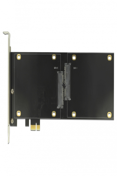 Delock PCI Express x1-kort för 2 x SATA-hårddiskar/SSD - 90348