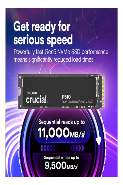 Crucial P510 PCIe Gen5 NVMe M.2 SSD