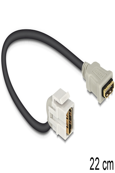 Delock Keystone-modul HDMI hona > HDMI hona 110° med kabel - 86326