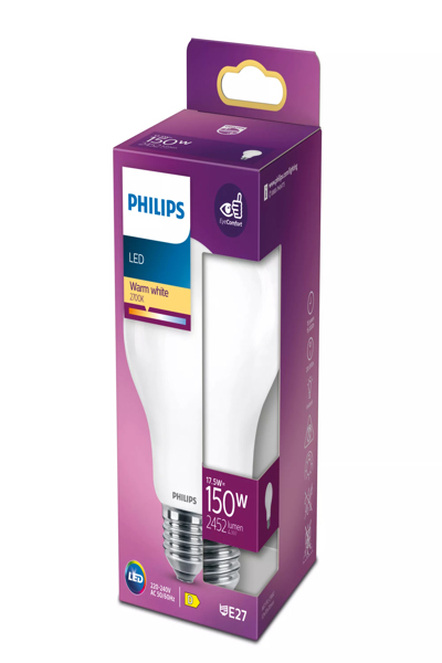 Philips 76457900 LED EEK D A - G E27 GlÃƒÂ¼hlampenform 17.5 W 150 WarmweiÃƒÅ¸ O x L 7 cm