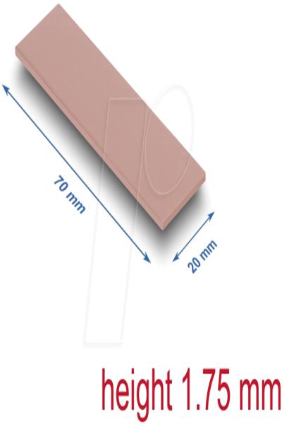 Pad thermique Delock 70 x 20 1,75 mm pour modules M.2 3,0 W/mK - sans silicone