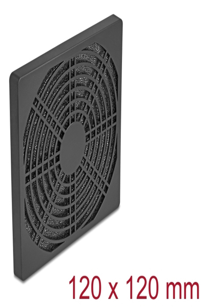 Delock Fan Grille with Dust Filter 120 x mm Black - 67313