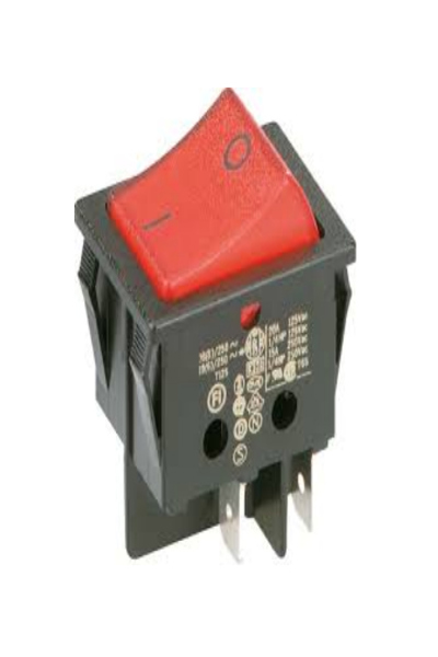 Interrupteur à bascule Bachmann 924.099 2P noir rouge 250 V