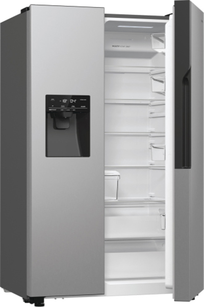 Gorenje NRR9185ESXL, Freestanding, American door, Stainless steel, LED, Glass, 566 L - 744108