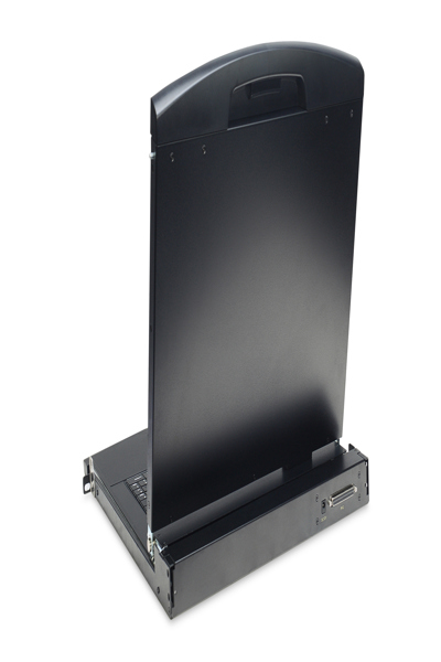 DIGITUS Modular HD LCD KVM-konsol med 17" TFT (43,2 cm), 1-portars VGA KVM-anslutning, pekplatta, amerikanskt tangentbordslayout - DS-72220-1US