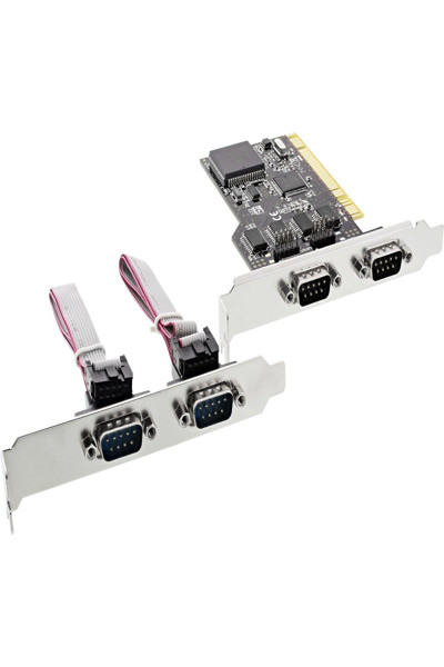 Carte contrôleur multi-E/S PCI InLine 4 ports série DB9