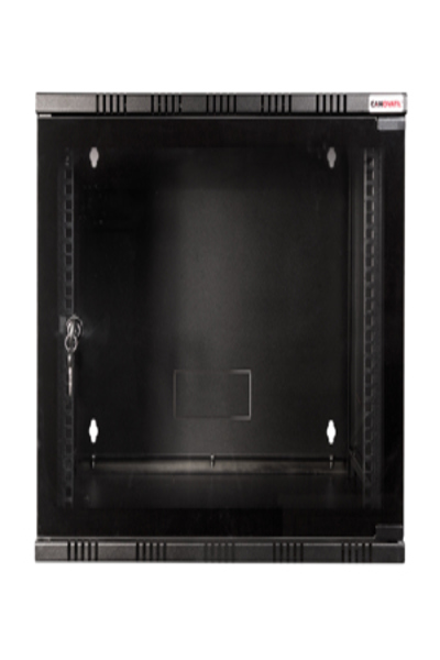 LogiLink W06A40B - Wall mounted rack - 6U - 50 kg - Key lock - Black - W06A40B