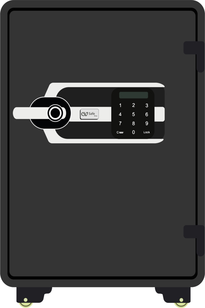 Olympia GOsafe 5600FP - Freestanding safe - Black - Code - Fingerprint reader - Key - 48 L - Polypropylene (PP) - 600 mm