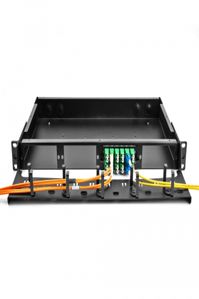 Delock 12-Port SC Simplex APC Single-Mode Fiber Optic Adapter Panel Green - 66926