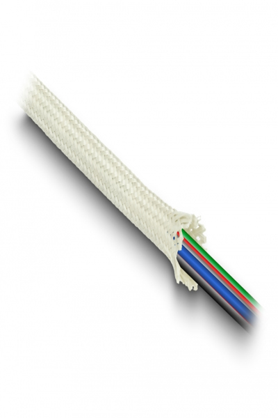 Delock Braided Sleeve made of nomex fibers 2 m x 10 mm white - Cable sleeve - White - 20893