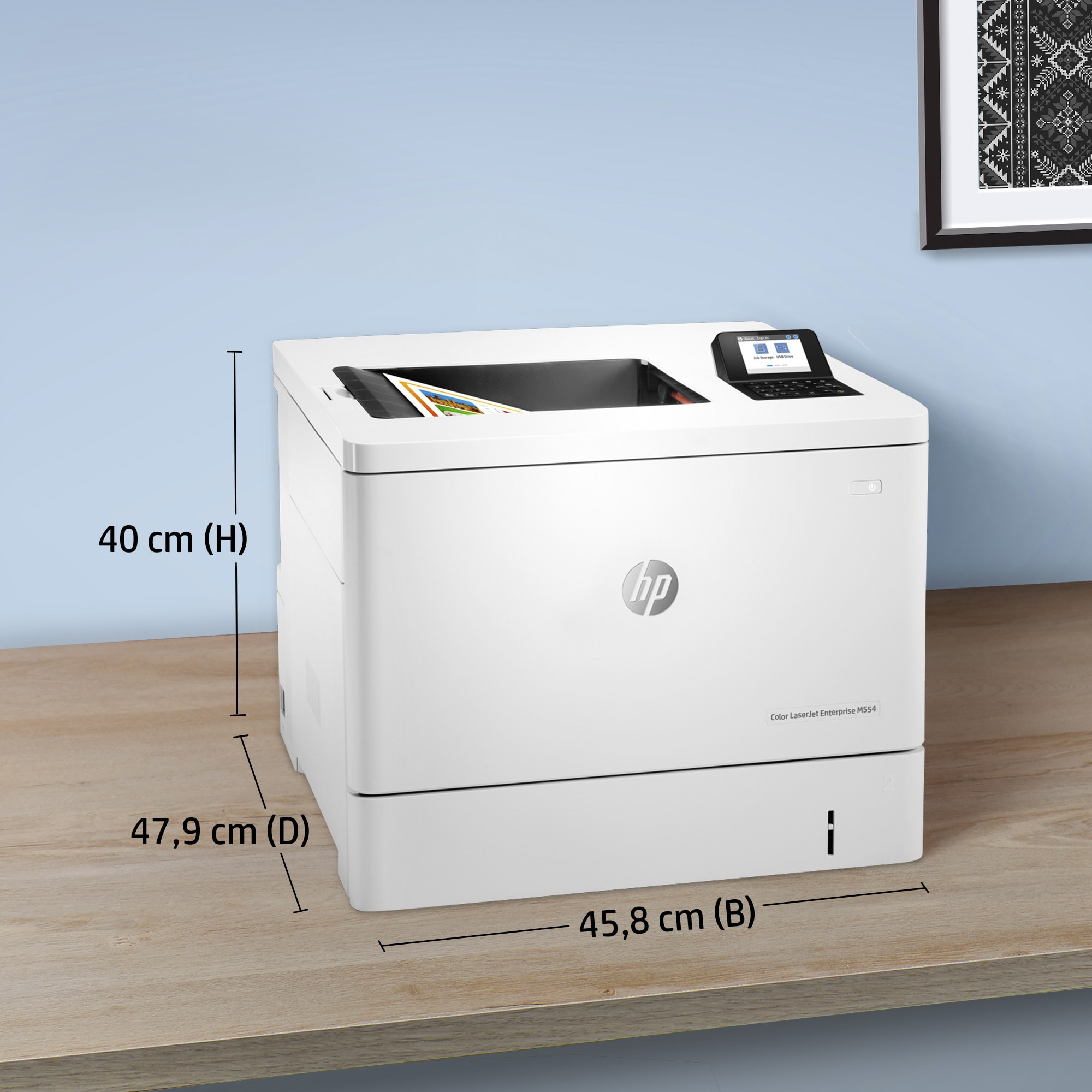 HP Color LaserJet Enterprise M554dn Printer - 7ZU81A