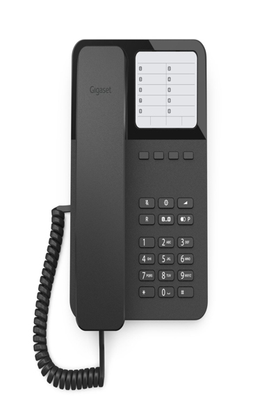 Gigaset DESK 400 - Analog telephone - Wired handset - 10 entries - Black - S30054-H6538-B101