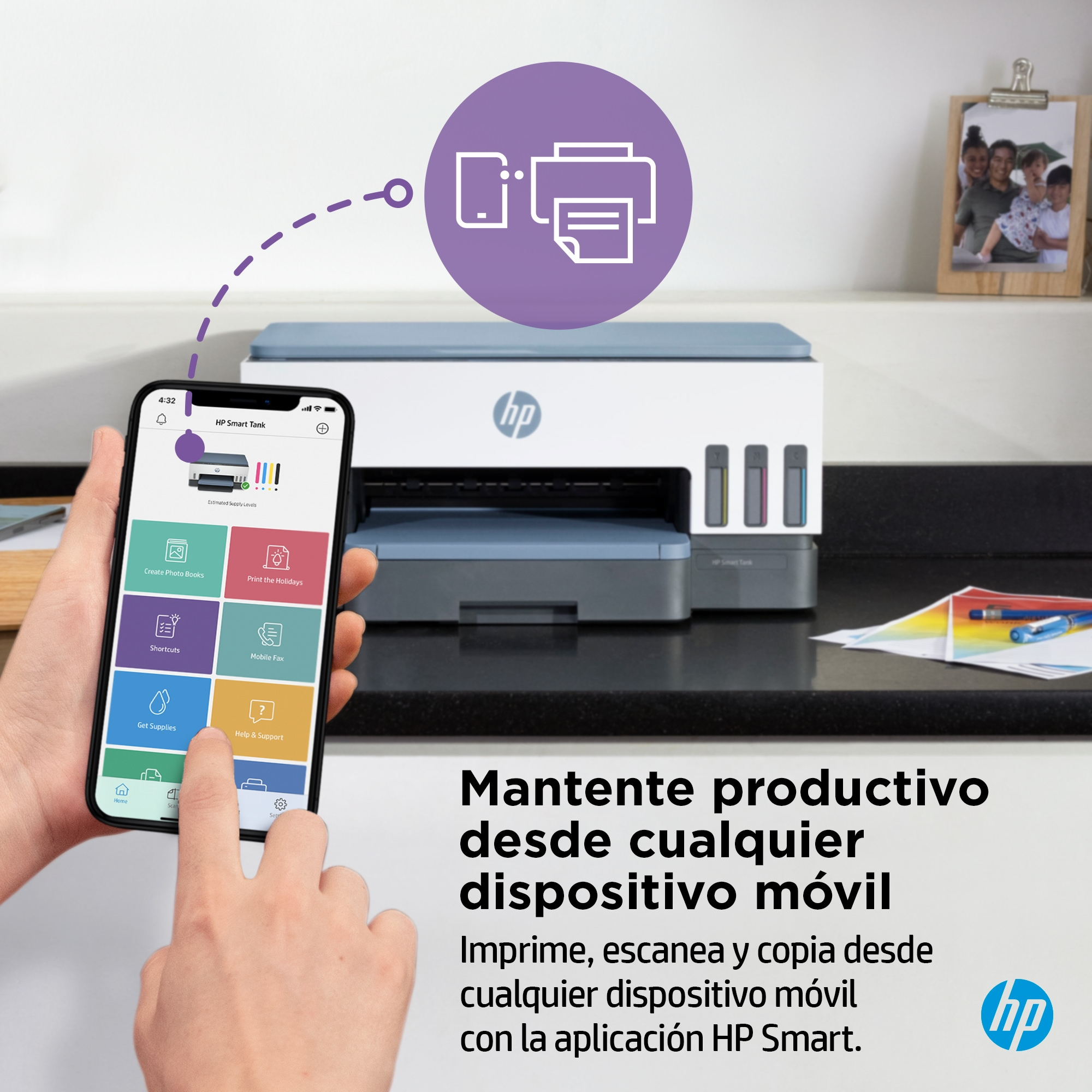 HP Printer Smart Tank 7006 All-in-One - Inkjet - Colored - 28B55A#BHC