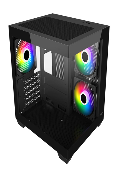 FSP S140-BA - Small Form Factor SFF - PC - Black - micro ATX - Mini-ITX - Glass - POC0000286