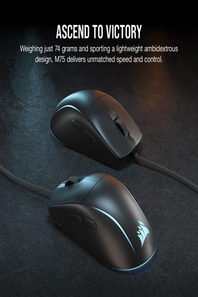 Corsair M75 - Souris - légère,RGB