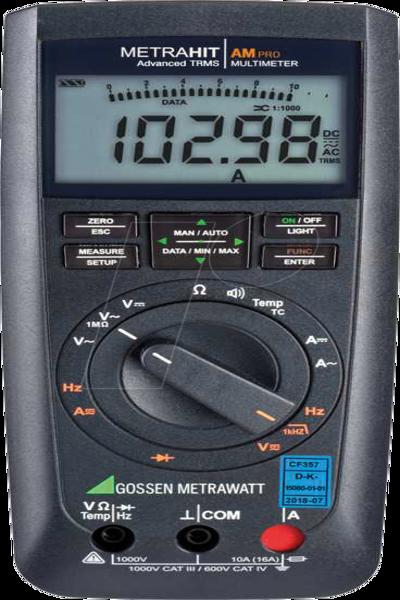 Multimètre portable GMC Instruments METRAHIT AM PRO+ GH calibré et accrédité DAkkS