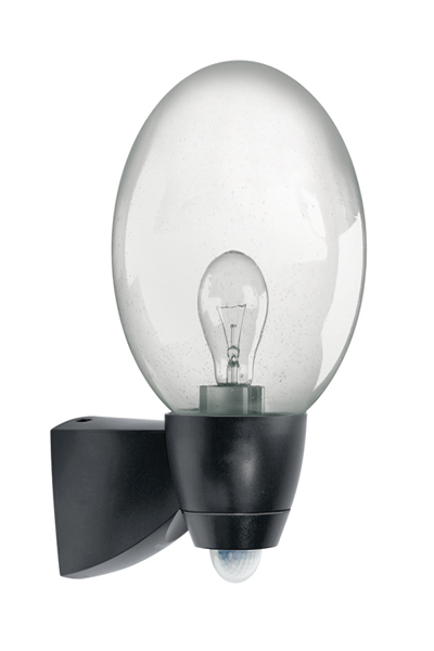 Esylux AL P Monza 130 - Outdoor wall lighting - Black - Acrylonitrile butadiene styrene (ABS) - Glass - IP44 - Facade - II