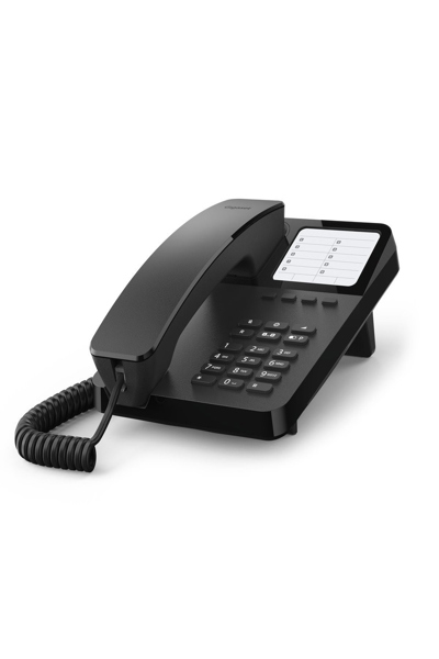 Gigaset DESK 400 - Analog telephone - Wired handset - 10 entries - Black - S30054-H6538-B101
