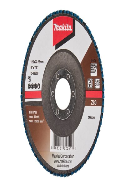 Makita D-63806 - Flat centre - Makita - 2.22 cm - 12.5 cm - 80 m/s - 12250 RPM