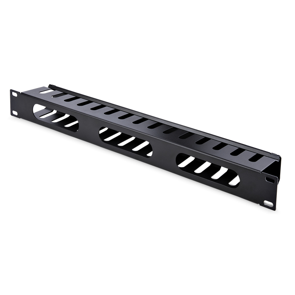 StarTech.com 1U Horizontal Finger Duct Cable Management Panel with Cover - Kabelführungsplatte für Schaltschrank - 1U - 48,3 cm (19") (CMDUCT1UX) - CMDUCT1UX