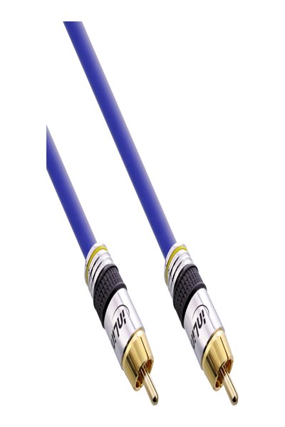 Câble audio et vidéo numérique RCA InLine Premium RCA mâle / mâle plaqué or 2 m