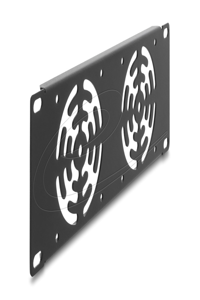 Delock 10" Rack Panel for 2 Fans 80 x 80 mm Dark Gray - 67432