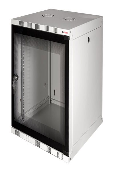 LogiLink W15A54G - Wall mounted rack - 15U - 50 kg - Key lock - Grey - W15A54G