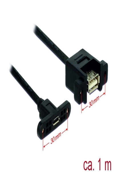 Delock Panel mount - USB cable - 85110