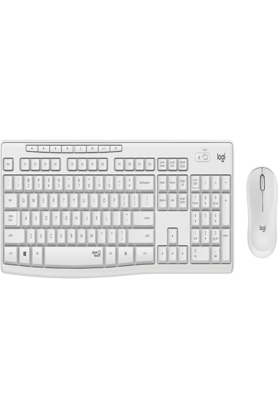 Logitech MK295 Silent Wireless Combo - Full-size (100%) - Wired - USB - QWERTY - White - Mouse included - 920-009821
