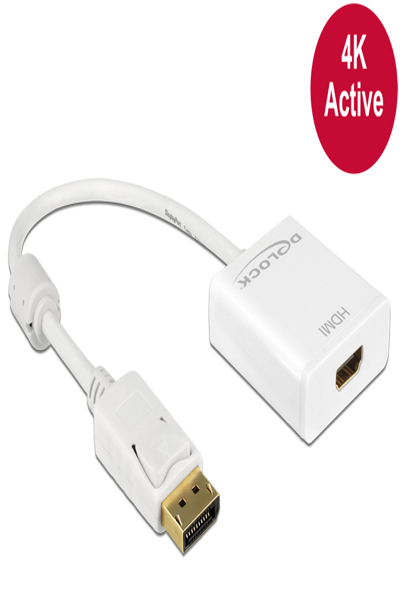 Delock-adapter Displayport 1.2 hane > HDMI hona 4K Aktiv - 62608