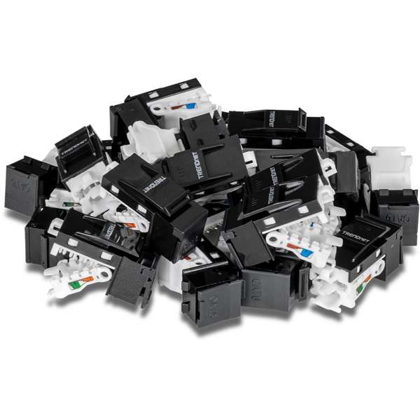 TRENDnet TC-K25C6BK Cat6 RJ-45 Keystone 25 Pack Black - TC-K25C6BK