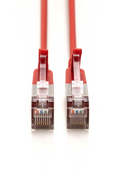DIGITUS CAT 6A F-FTP Slim patch cable, 1m, red
