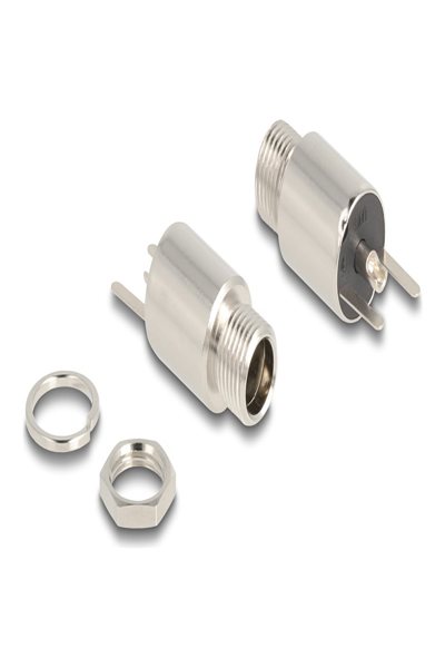 Delock Strömkontakt - DC-jack 5,5 mm x 12 mm (ID: 2,5 mm) (F) skott - 90176