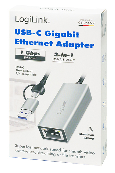 LogiLink UA0238B - Netzwerkkarte USB-A C 1x RJ45 - Interface Card - 1,000 Mbps - UA0238B