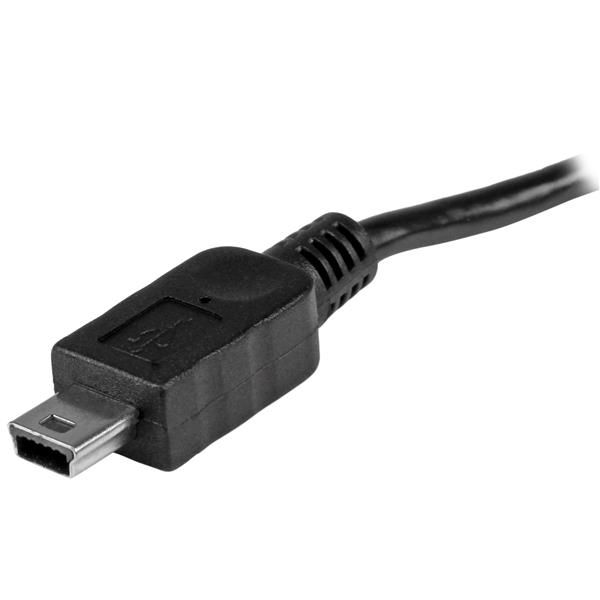 StarTech USB OTG Cable - Micro USB to Mini USB - M/M - 8 in. - 0.2 m - Mini-USB B - Micro-USB B - Male/Male - Black - UMUSBOTG8IN