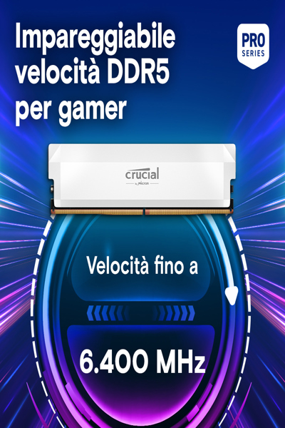 Crucial Pro OC Kit2 DDR5-6000U Blanc - 64 Go - DDR5