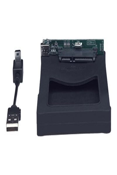 Manhattan Drive Enclosure - 2.5" - USB-A - 480 Mbps (USB 2.0) - SATA - Black - Silicone - Hi-Speed USB - Windows or Mac - Three Year Warranty - Blister - HDD enclosure - 2.5" - Serial ATA - 0.29 Gbit/s - Hot-swap - Black - 130103
