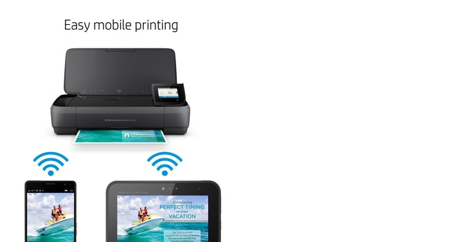 HP OfficeJet 250 Mobile All-in-One Printer - Print - copy - scan - 10-sheet ADF - Thermal inkjet - Colour printing - 4800 x 1200 DPI - A4 - Direct printing - Black - CZ992A