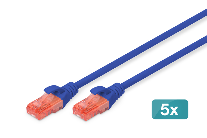 DIGITUS CAT6 U-UTP Kabel 10m 5-Pack - DK-1617-100-B-5