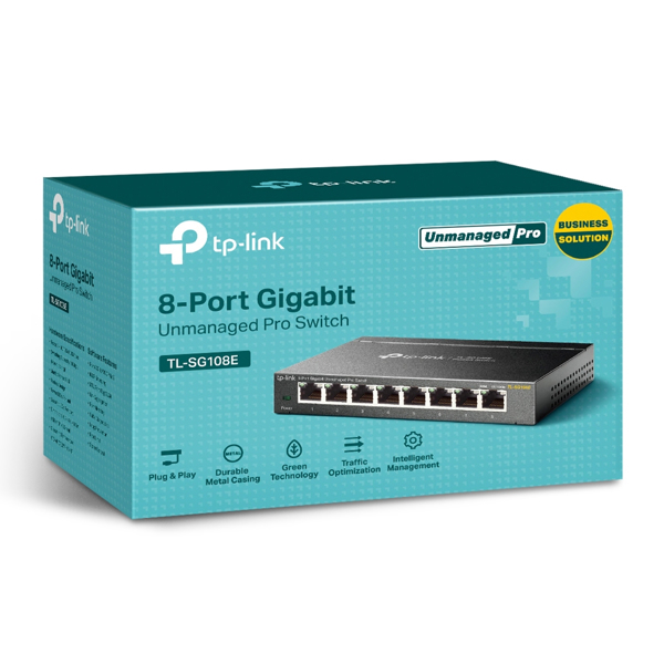 TP-LINK 8-port Gigabit Easy Smart Network Switch TL-SG108E - TL-SG108E