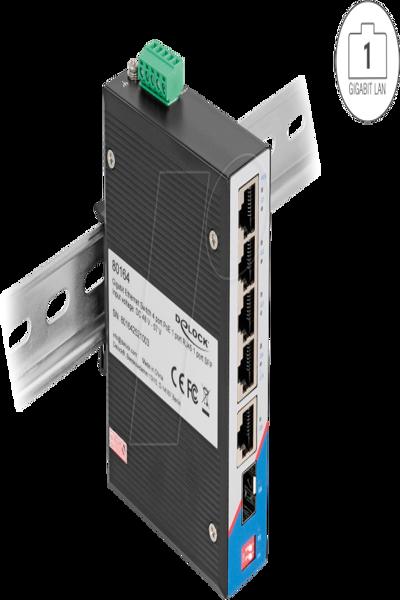 Delock Industrial Switch PoE 1 Gbps - 80164