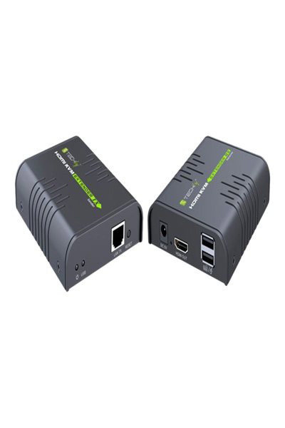 Techly 120m HDMI KVM extender over network cable - IDATA-HDMI-KVM2