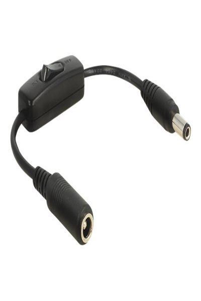 Delock Strömkabel - DC-hona 5,5 x 2,5 mm (hane) till DC-hona 5,5 x 2,5 mm (hona) - 65497