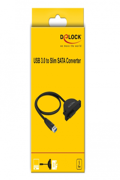 Delock USB 3.0 till smal SATA-omvandlare - 64048